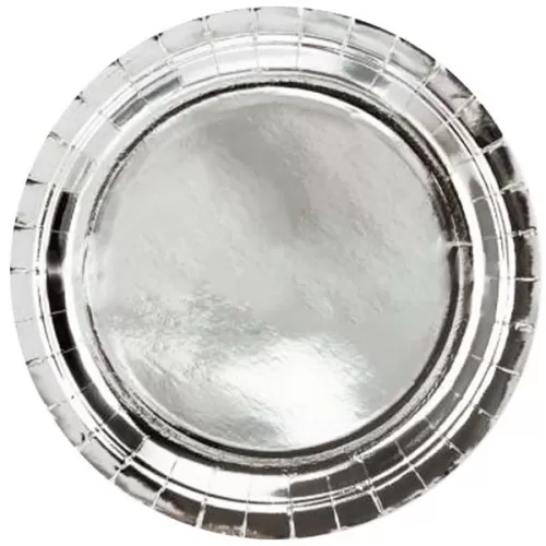 Тарелки серебряные одноразовые 23 см (6 шт.) Тарелки серебряные одноразовые 23 см (6 шт.)