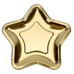 Тарелки золотая звезда 23 см (6 шт.)