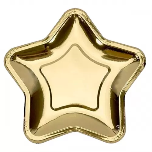 Тарелки Звезда золотая 23 см (6 шт.) Тарелки Звезда золотая 23 см (6 шт.)