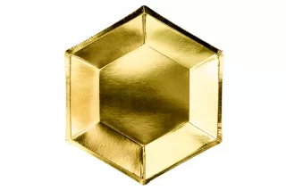 Тарелки золото шестиугольные (6 шт.) Тарелки золото шестиугольные (6 шт.)