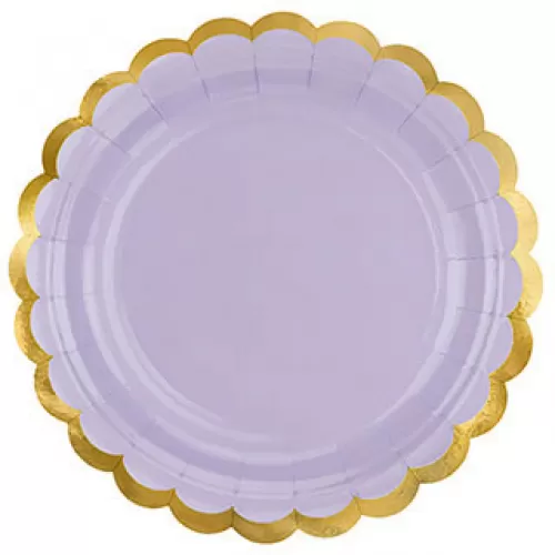 Тарелки лиловые с золотой каймой (6 шт.) Тарелки лиловые с золотой каймой (6 шт.)