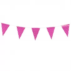 Флажки розовые яркие Горошек Флажки розовые яркие Горошек