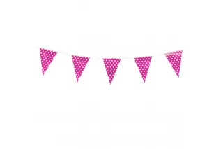 Флажки розовые яркие Горошек Флажки розовые яркие Горошек