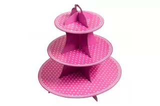 Подставка для десертов Розовый горошек Подставка для десертов Розовый горошек