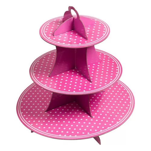 Подставка для десертов Розовый горошек Подставка для десертов Розовый горошек