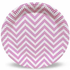 Тарелки розовые Шеврон (6 шт.) Тарелки розовые Шеврон (6 шт.)