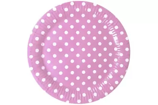Тарелки розовые Горошек (6 шт.) Тарелки розовые Горошек (6 шт.)