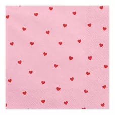 Салфетки розовые Сердца (20 шт.) Салфетки розовые Сердца (20 шт.)