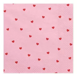 Салфетки розовые Сердца (20 шт.) Салфетки розовые Сердца (20 шт.)