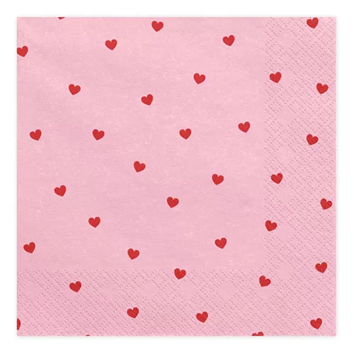 Салфетки розовые Сердца (20 шт.) Салфетки розовые Сердца (20 шт.)