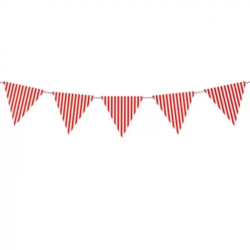 Гирлянда «Флажки», красные полоски Гирлянда «Флажки», красные полоски