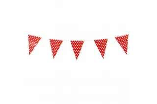 Флажки красные Горошек Флажки красные Горошек