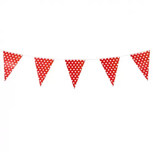 Флажки красные Горошек Флажки красные Горошек