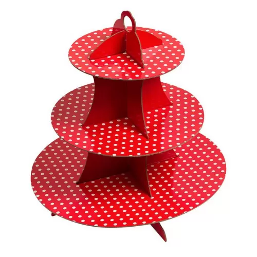 Подставка для десертов Красный горошек