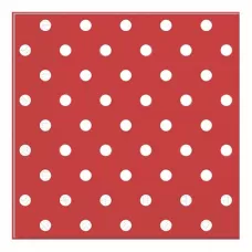 Салфетки красные Горошек (20 шт.) Салфетки красные Горошек (20 шт.)