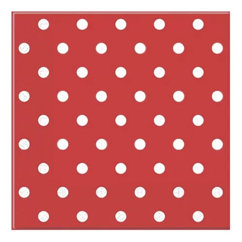 Салфетки красные Горошек (20 шт.) Салфетки красные Горошек (20 шт.)