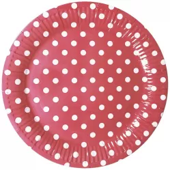 Тарелки красные Горошек (6 шт.) Тарелки красные Горошек (6 шт.)