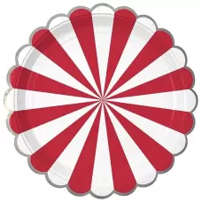 Тарелки красные Полоски (6 шт.) Тарелки красные Полоски (6 шт.)