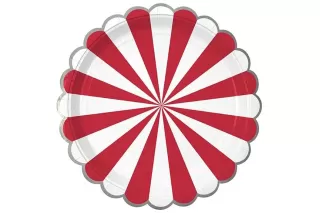 Тарелки красные Полоски (6 шт.) Тарелки красные Полоски (6 шт.)