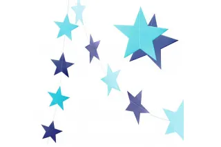 Гирлянда Звезды голубая