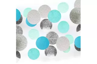 Гирлянда «Круги микс» голубая