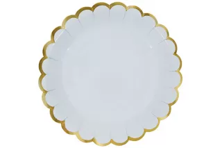 Тарелки голубые с золотой каймой (6 шт.) Тарелки голубые с золотой каймой (6 шт.)