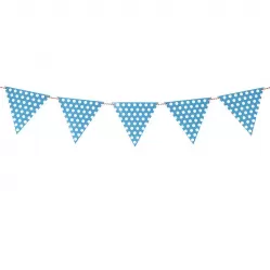 Гирлянда Флажки голубой горошек Гирлянда Флажки голубой горошек