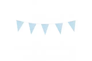 Флажки голубые Горошек Флажки голубые Горошек