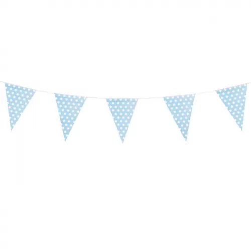 Флажки голубые Горошек Флажки голубые Горошек