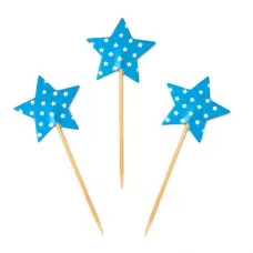 Топперы «Звезды» голубые (12 шт.) Топперы «Звезды» голубые (12 шт.)