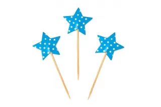 Топперы «Звезды» голубые (12 шт.) Топперы «Звезды» голубые (12 шт.)