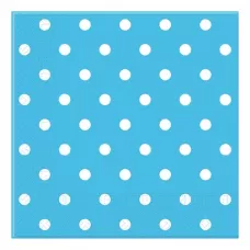 Салфетки голубые Горошек (20 шт.) Салфетки голубые Горошек (20 шт.)