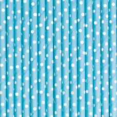 Трубочки Голубые горошек (12 шт.) Трубочки Голубые горошек (12 шт.)