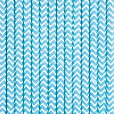 Трубочки Голубые шеврон (12 шт.) Трубочки Голубые шеврон (12 шт.)