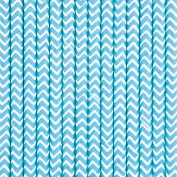 Трубочки Голубые шеврон (12 шт.) Трубочки Голубые шеврон (12 шт.)