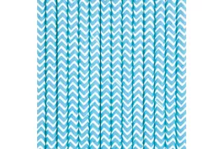 Трубочки Голубые шеврон (12 шт.) Трубочки Голубые шеврон (12 шт.)