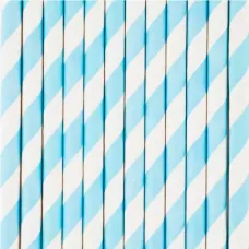 Трубочки Голубые полоски (12 шт.) Трубочки Голубые полоски (12 шт.)