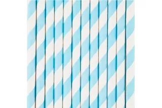 Трубочки Голубые полоски (12 шт.) Трубочки Голубые полоски (12 шт.)