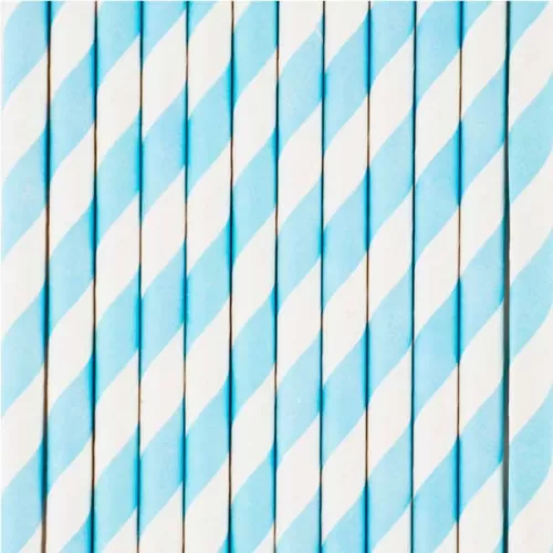 Трубочки бумажные голубые полоски (12 шт.) Трубочки бумажные голубые полоски (12 шт.)