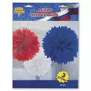 Шар пушистый бумажный синий 40 см (3 шт.) Шар пушистый бумажный синий 40 см (3 шт.)