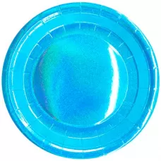Тарелки голубые голография (6 шт.) Тарелки голубые голография (6 шт.)