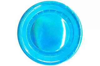 Тарелки голубые голография (6 шт.) Тарелки голубые голография (6 шт.)