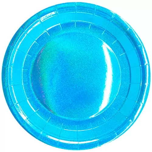 Тарелки голубые голография (6 шт.) Тарелки голубые голография (6 шт.)