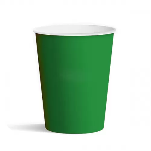 Стаканы бумажные зеленые (8 шт.)