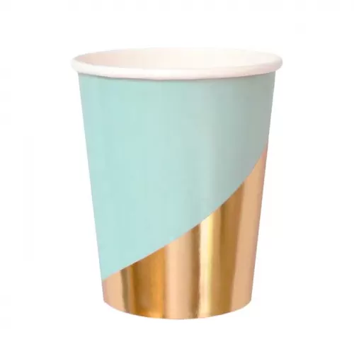 Стаканы мятные с золотом (6 шт.) Стаканы мятные с золотом (6 шт.)