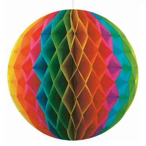 Шар ханикомб бумажный Радуга (20 см) Шар ханикомб бумажный Радуга (20 см)