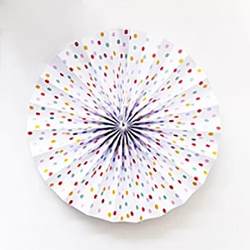 Бумажный фант в горошек 43245 (40 см)  Бумажный фант в горошек 43245 (40 см)