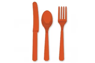 Столовые приборы оранжевые (3х8 шт.) Столовые приборы оранжевые (3х8 шт.)