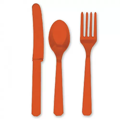 Столовые приборы оранжевые (3х8 шт.) Столовые приборы оранжевые (3х8 шт.)