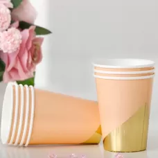 Стаканы пудровые с золотом (6 шт.) Стаканы пудровые с золотом (6 шт.)